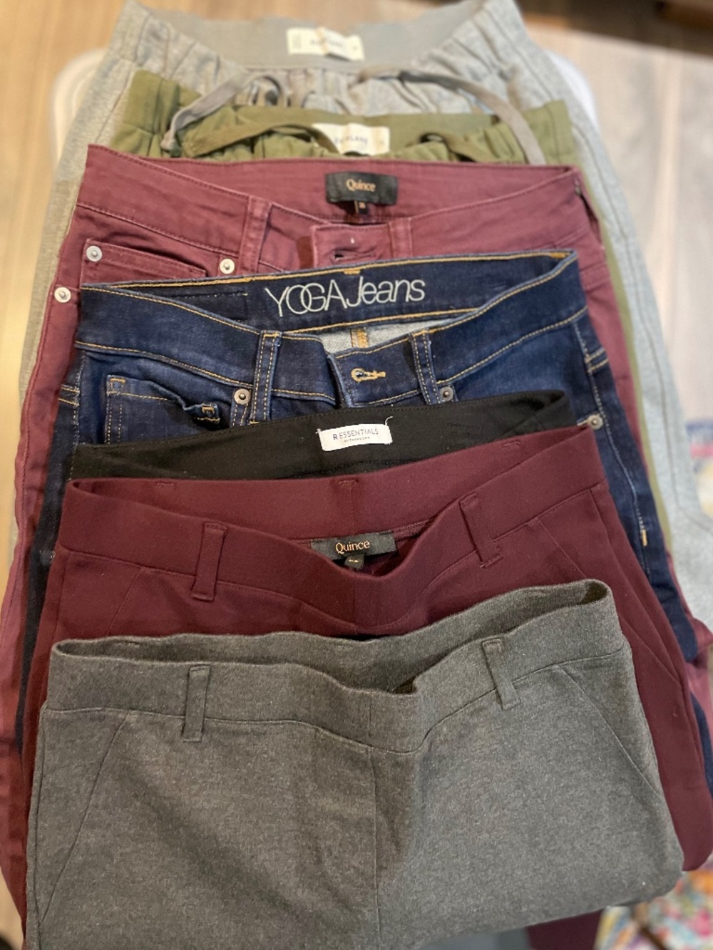 Set of 7 Fall colour like new XS/size 26 pants